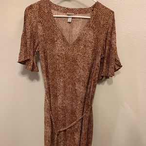 Animal print target dress